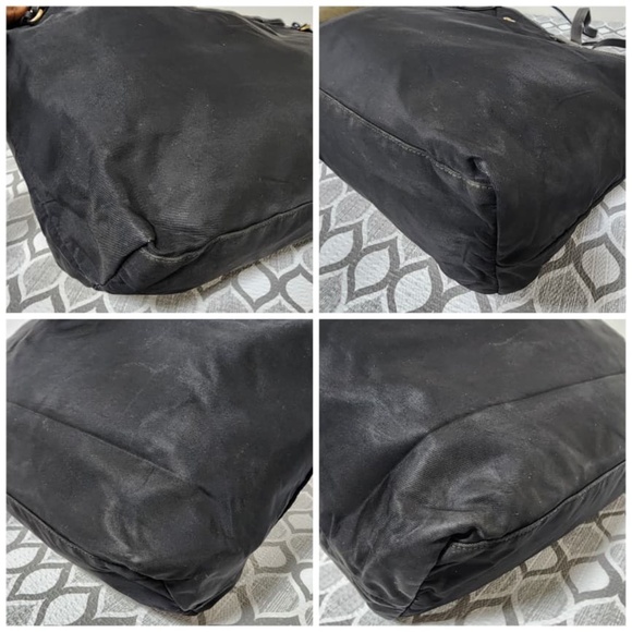 Authentic Prada Saffiano Trimmed Tessuto Tote Bag Black - Picture 9 of 13